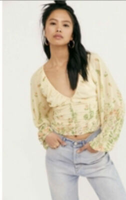 free people yellow blouse