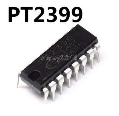 5PCS PT2399 DIP-16 Audio Digital Reverb Processing Circuit Chip IC