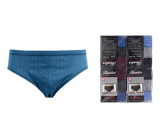 Men's Cotton Blend Bikini No Fly Lightweight Striped Briefs Underwear Pack of 12