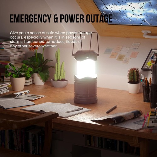 Lichamp LED Camping Lantern, 4 Pack Battery Powered Flashlight for Power Outages - Picture 2 of 7