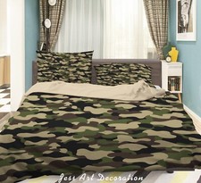 3D Camouflage Pattern Green Quilt Cover Set Duvet Cover Bedding Pillowcases