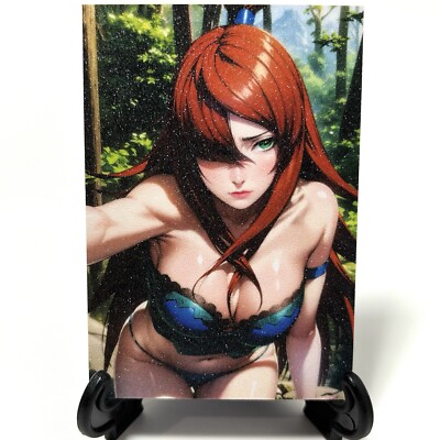 Naruto Mei Terumi Sexy Hot Anime Waifu Girl Doujin Lewd Goddess Glitter Art Card