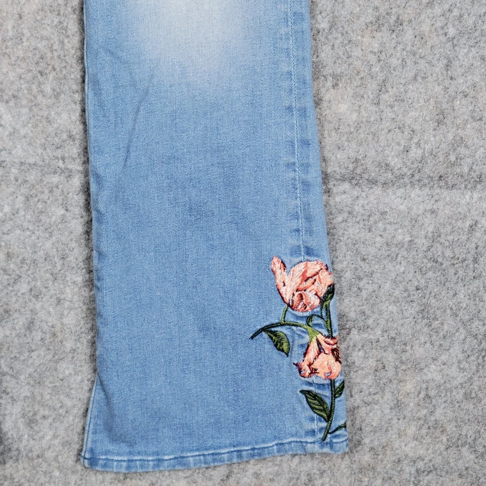 Pantalones de mezclilla bordados florales Cult Of Individuality talla 25 únicos retro geniales  Foto 3 de 4