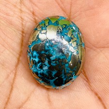 67.60 Cts Natural Turquoise 27x21.5mm Oval Cabochon Loose Untreated Gemstone