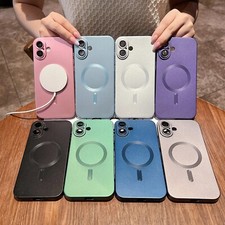 For iPhone 16 Pro Max 14 Plus 12 11 XR Slim Magsafe Lens Proteaction Phone Case