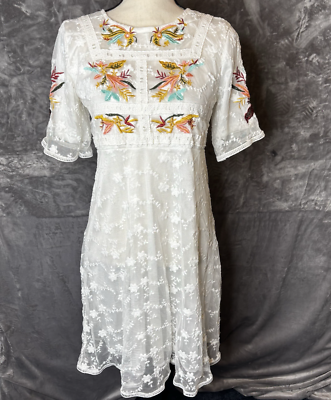 white christmas dresses Pink Square Neck Floral Print Short Sleeve Vintage Cottagecore Cotton Dress, Pink / L main image 0