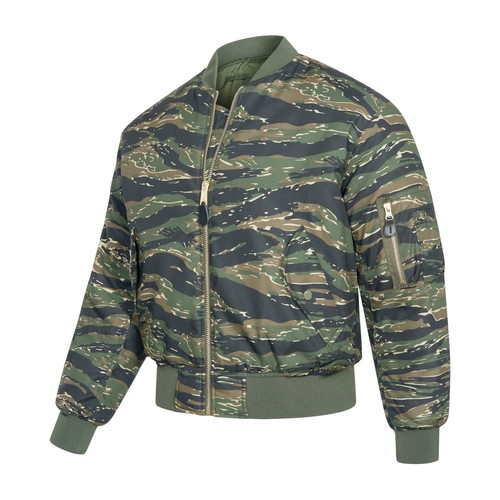 MA1 Flight Bomber Jacket Combat Army Military Air Force US Tiger Stripe Camo - Picture 10 of 11
