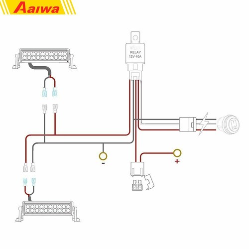 Wiring Harness Kit 40A Relay Fuse ON-Off Switch 2 Lead for LED Work Light Bar - Bild 10 von 10