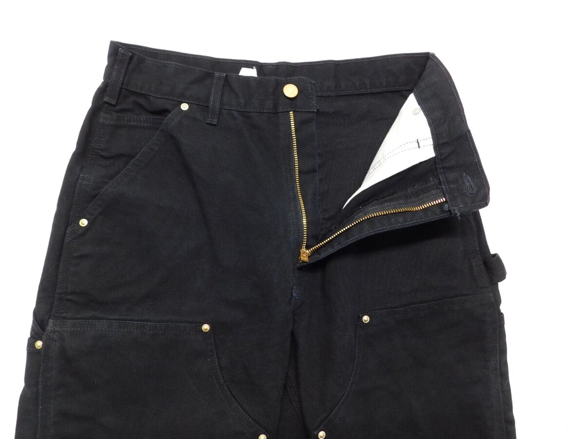 Vintage Carhartt Double Knee Pants ~30x33.5 B01-BLK USA Vintage Carhartt Double Knee Pants ~30x33.5 B01-BLK USA