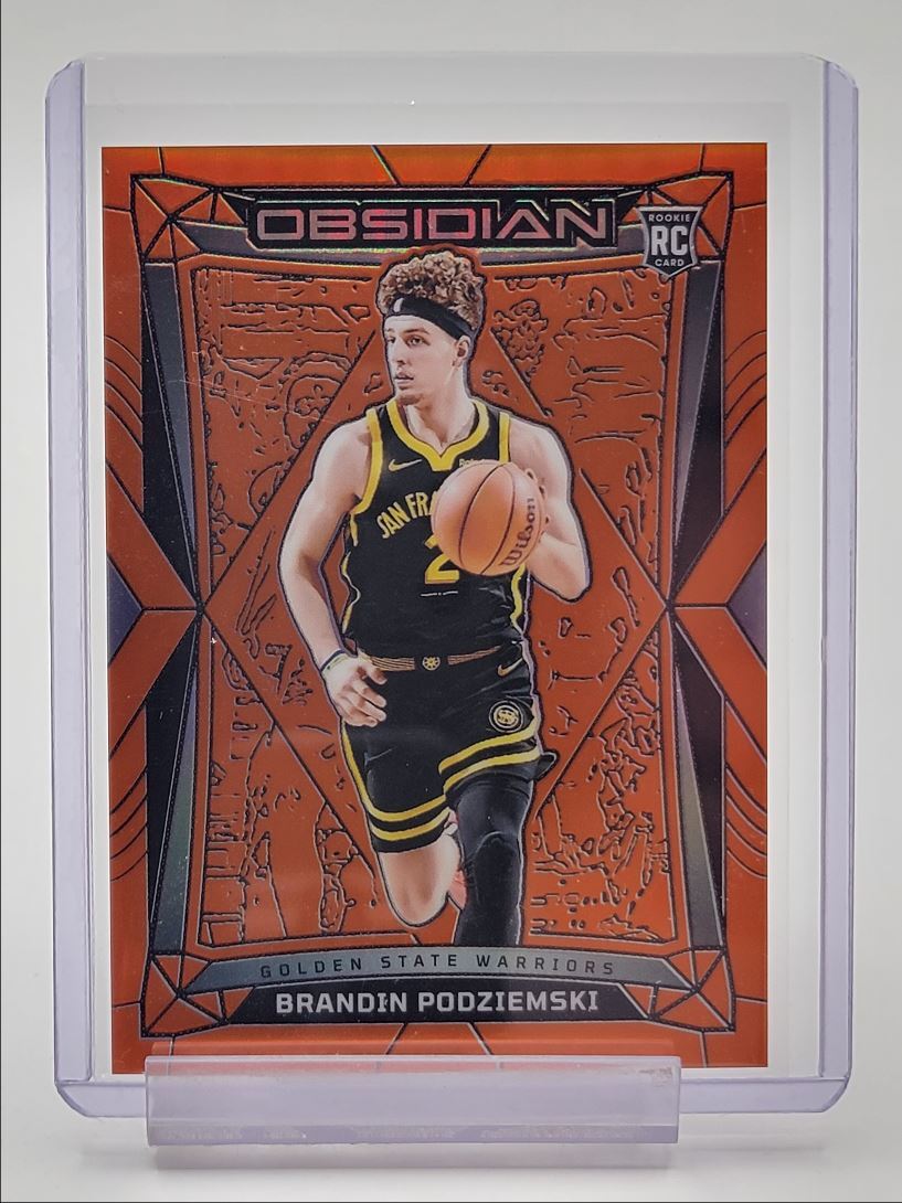 BRANDIN PODZIEMSKI 2023-24 OBSIDIAN ROOKIE ORANGE FLOOD ETCH RC /99 Q3894