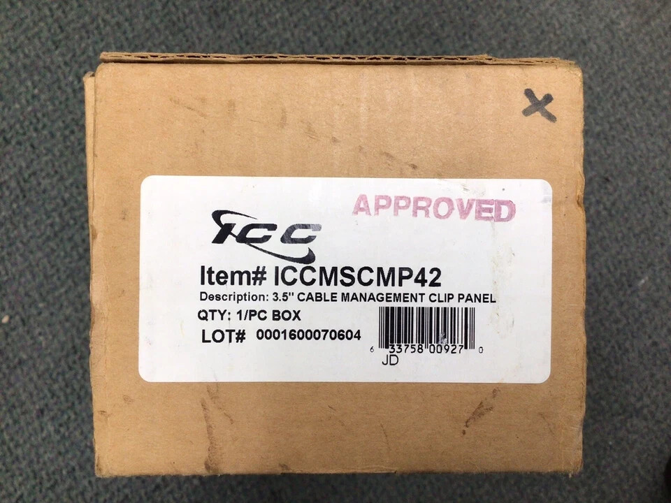 ICC ICC-ICCMSCMP42 PANEL, CABLE MANAGEMENT CLIP, 2 RMS FOR 19" STANDARD ...