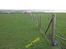 Photo 6x4 Post and wire fence on Stowey Allotment Oareford  c2014