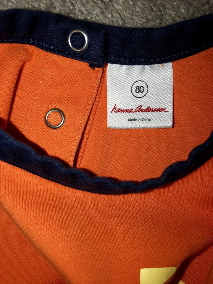 Hanna Andersson Niño Pequeño Bebé Niño 1 Pieza Tanque Mameluco NARANJA Helicóptero 80, 18-24 Foto 4 de 4