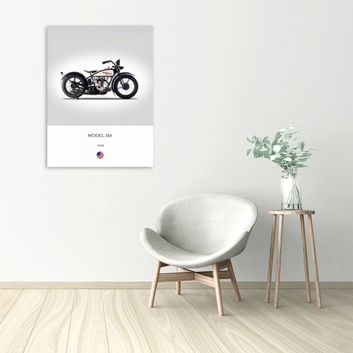 Stampa su Tela su Carta Poster o Quadro Rogan Mark Harley Davidson Model BA 1928 - Picture 2 of 2