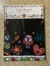 Halloween Table Runner  16 x 108" mexican desings