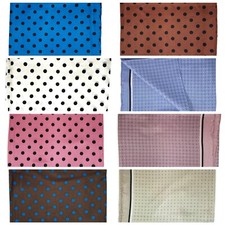 Wyoming Traders Unisex Wild Rag Polka Dot Silk Western Scarf - 20", 34.5"  42"