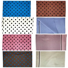 Wyoming Traders Unisex Wild Rag Polka Dot Silk Western Scarf - 20", 34.5" & 42"