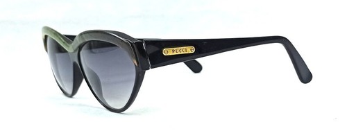 NOS EMILIO PUCCI Cat-Eye Vintage Sunglasses 70s Paris Art Deco Design - Picture 12 of 21
