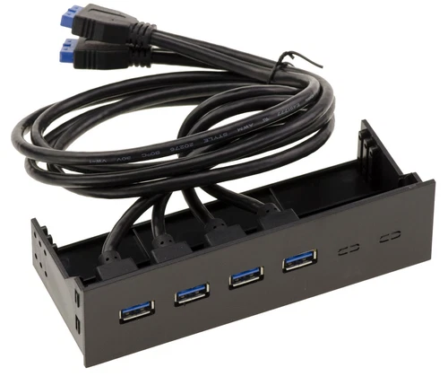 Façade 4 ports USB 3.0 pour emplacement baie 5.25"