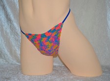 Männer String Tanga Häkeltanga *bunt*