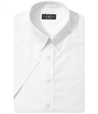 Club Room Mens Wrinkle Resistant Button Down Dress Shirt, whpplnubss, 15 Neck
