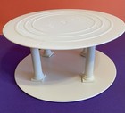 2 Wilton Decorator Preferred 12" Smooth-Edge Cake Plates & 4 Greek 5" Columns