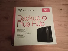 SEAGATE BACK PLUS HUB SRD0PV1 DESKTOP EXTERNAL HARD DRIVE 6TB USB 3.0 w/Warranty