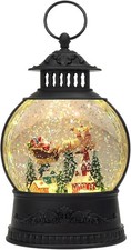 Christmas Snow Globes, Vintage Musical Christmas Snow Globe Lantern, Lighted ...