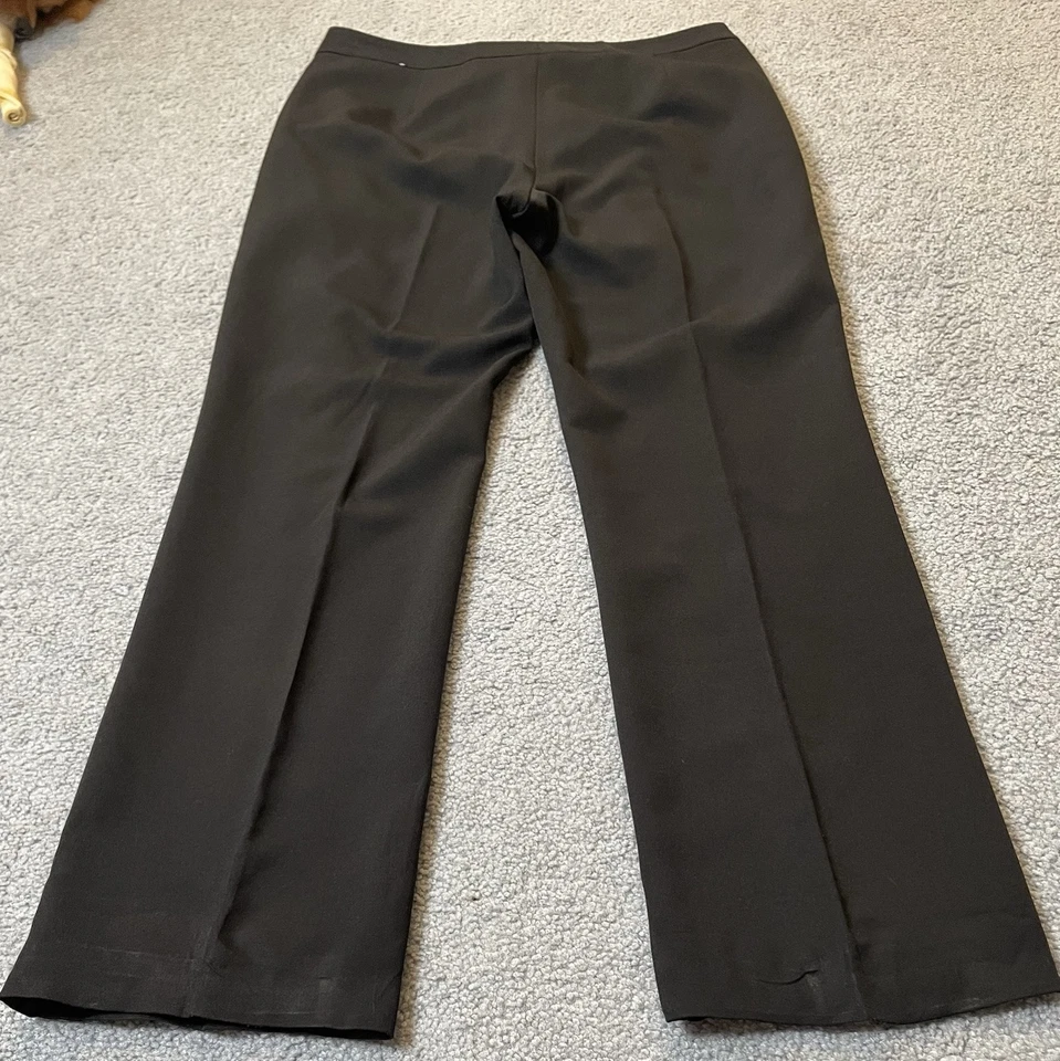 Calça Y2K Kasper Kate ajuste clássico feminina tamanho 10 preta reta carreira cidade gótica - Imagem 3 de 4