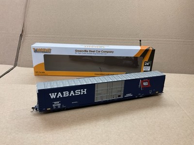 TANGENT HO SCALE BOX CAR WAGON 86  HIGH CUBE DOUBLE PLUG DOOR WABASH GREENVILLE!