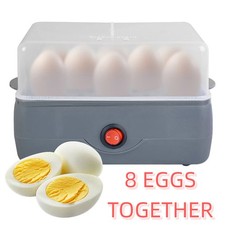Egg Cooker, Rapid Egg Cooker 8 Egg Capacity, Soft, Medium, Hard Boiled, Poacher