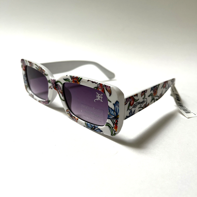 New Original ED HARDY Sunglasses Slim Rectangle Floral  display picture 3