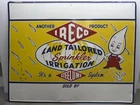 Vintage IRECO Land Tailored Sprinkler Irrigation Tin Sign Original Farm Tractor