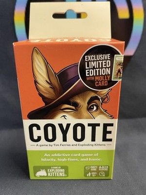 Coyote Card Game By Exploding Kittens Exclusive Limited Edition  Molly  Cards