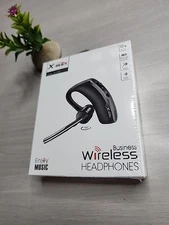 Trucker Wireless Headset Bluetooth 5.1 Earpiece Dual Mic Earbud Noise Cancelling