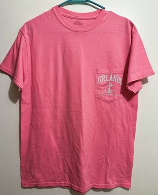 Hot Neon Pink Orlando Florida Authentic Resort Wear T Shirt Top Size: Medium