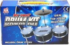 My First Drum Kit for Young Musicians, 3-Piece Set with Cymbal and Drumsticks, 