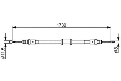 Bosch 1 987 482 549 Seilzug, Feststellbremse für RENAULT