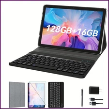Android 13 Tablet 10.1 Inch 16GB RAM + 128GB ROM Octa-Core Dual-Camera  Bundle