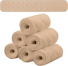 6 Cotton Under Bra Liners - Sweat Absorbent Boob Pads, Rectangle Shape