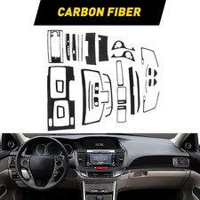 31x Carbon Fiber Inside Dash Cover Trim For 2013 2014 2015-2017 Honda Accord Epy