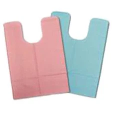Tidi Blue Oral Surgery Bibs 18" x 25", 3 Ply Paper/1 Ply Poly - Case of 250