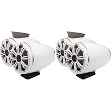 Kicker  2 Pair  KMFC65W 6.5" Flat Mount Loaded Marine Wake Towers with 46KM...
