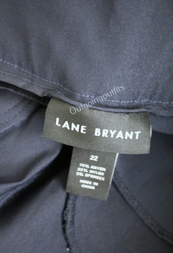 NEW Lane Bryant Tighter Tummy straight High-Rise Women's Black Pants Size 22 - Picture 8 of 10