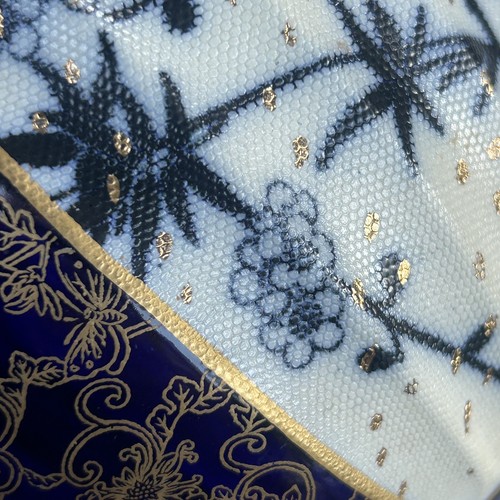 Doulton Burslem Antique 1888 Cobalt Blue Gold Tapestry Vase Biscuit Jar - Picture 3 of 10