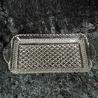 Vintage Anchor Hocking Wexford Clear Crystal Relish Jewelry Tray 9.5" x 5"