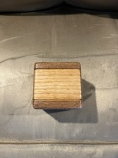 Solid Oak Wood Cube Keepsake Urn for Human/Pet Ashes - Beautiful Handcrafted