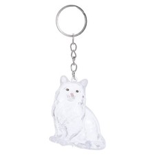Cat Hair Keepsake Transparent Capsule Keychain Pet Hair Storage Collector Box
