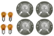 Blinkergläser Set Getönt Smoke für Harley Davidson Heritage Roadking E-Glide FL