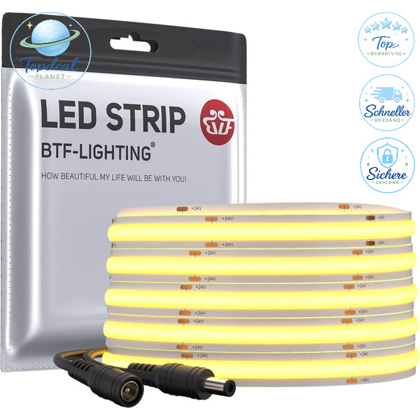 Led Streifen 5M 336 Leds Warmweiß Dimmbar Verformbar FüR InnenräUme-image